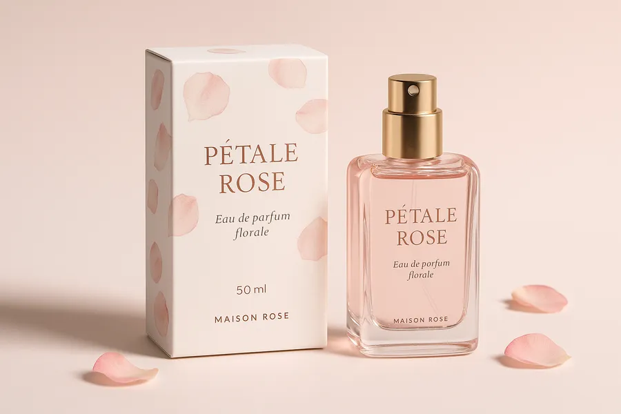 Boîte PÉTALE ROSE avec son flacon
